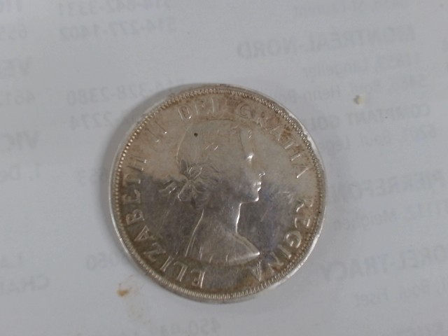 1960 dollar canadian en argent 23.3g