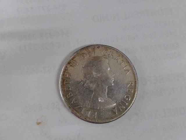 50 cents canadian 1959 en argent 11.6g