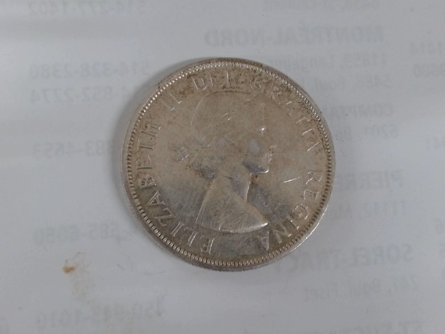 1962 dollar canadian en argent 23g