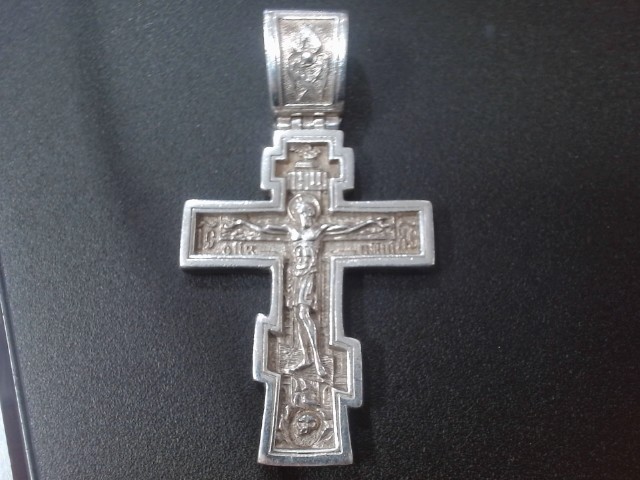 Breloque argent croix jesus