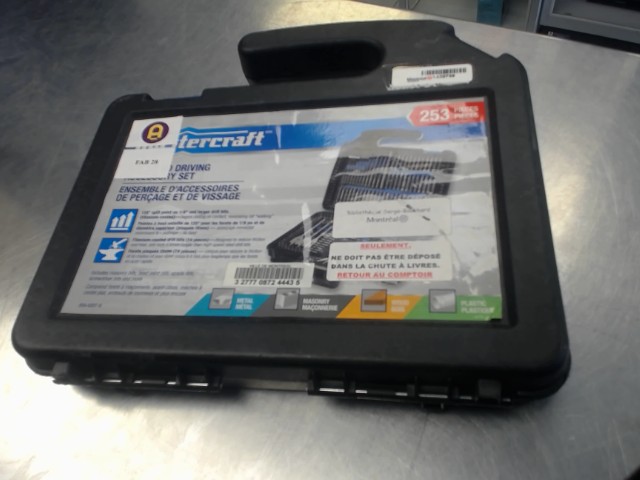 Enesmble d'accessoires de percage 253pcs