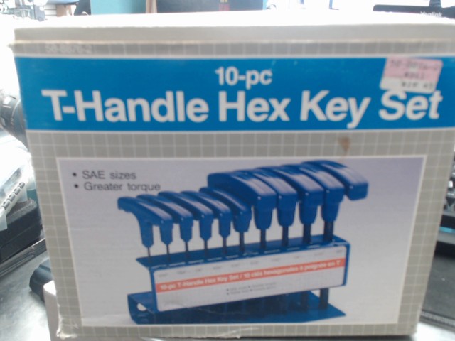 10 cl�e hexagonales a poign� en t