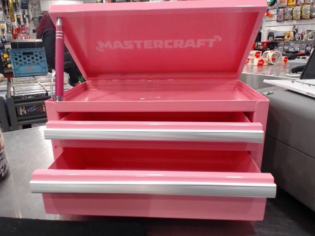 Mini coffre � outils � 2 tiroirs rose