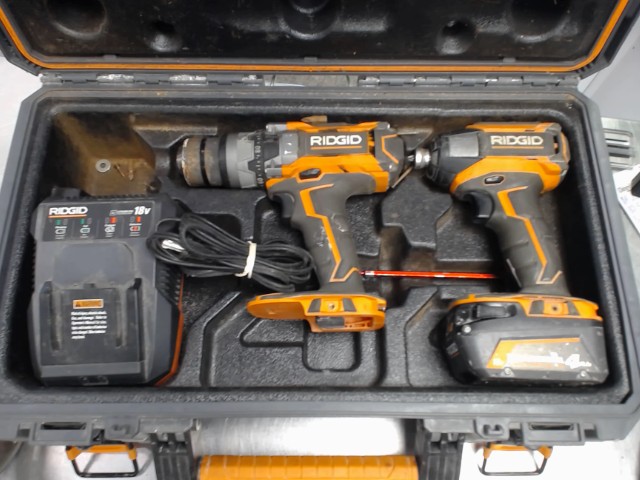 Kit impact drill+hammer+batt+char case