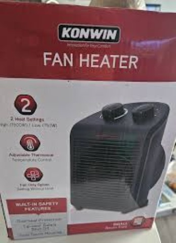 Fan heater dans boite