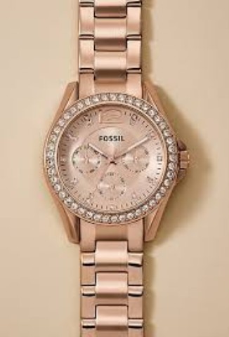 Montre rose fossil