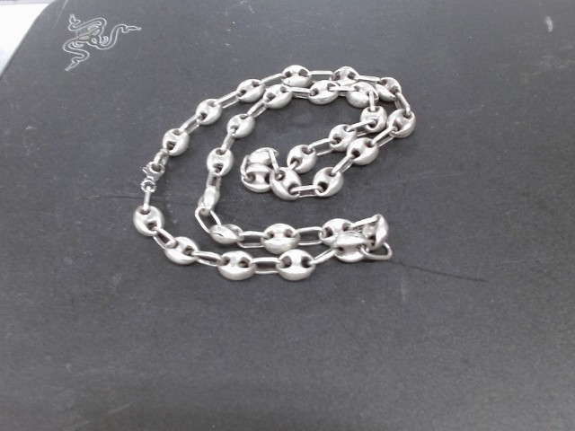 Chaine argent maille coffe bean