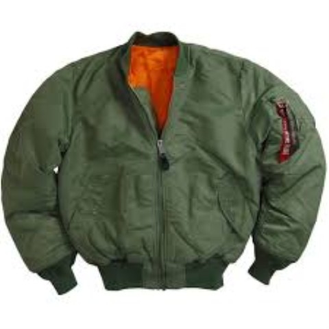 Flight jacket sage green alpha ma-1 xs