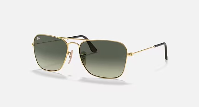 Rayban caravan metal gold glasses