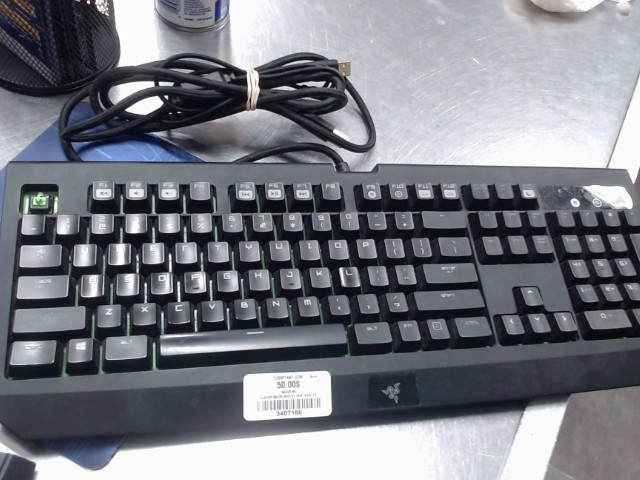 Clavier razor noir et vert avec fil