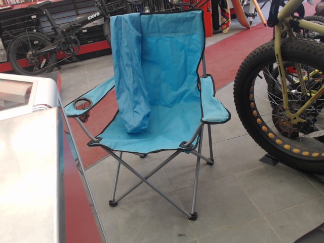 Chaise de camping pliante bleu