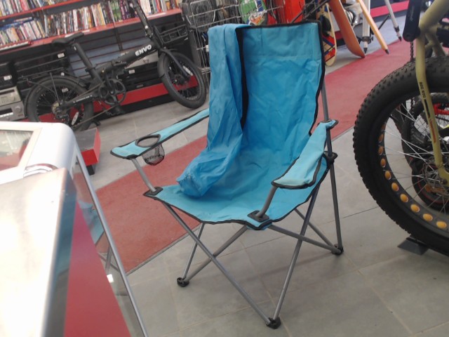 Chaise de camping pliante bleu
