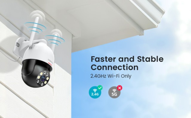 2k wi-fi security camera google home