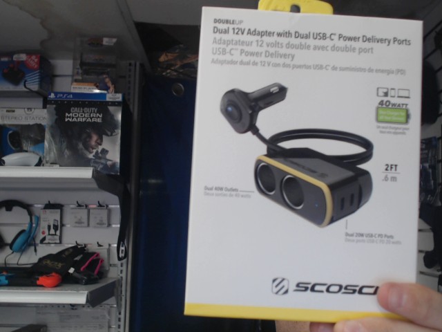 Dual 12v adaptor sosche