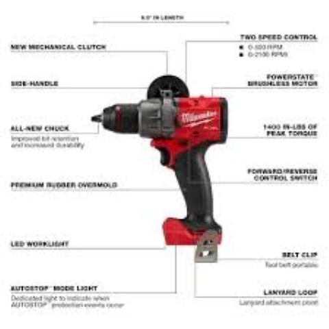 Milwaukee hammerdrill driver 1 1/12