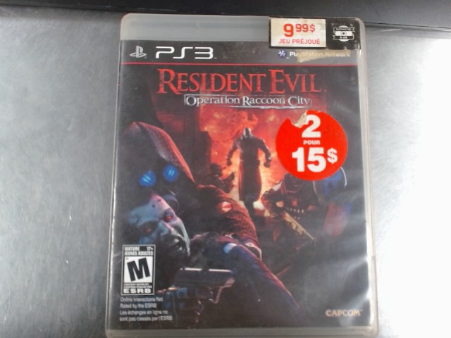 Ps3 resident evil operation racoon city