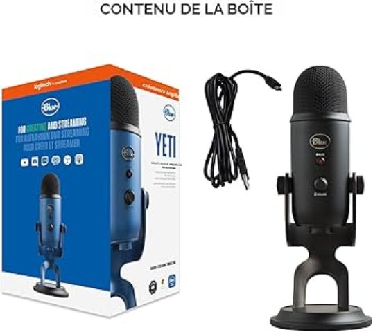 Microphone blue yeti noir +boite