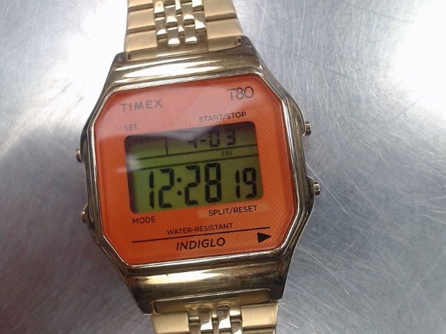 Timex t80 gold orange dial
