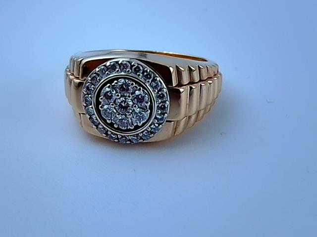 BAGUE EN OR 14KT AVEC DIAMANTS