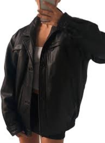 Leather jacket bomber size l