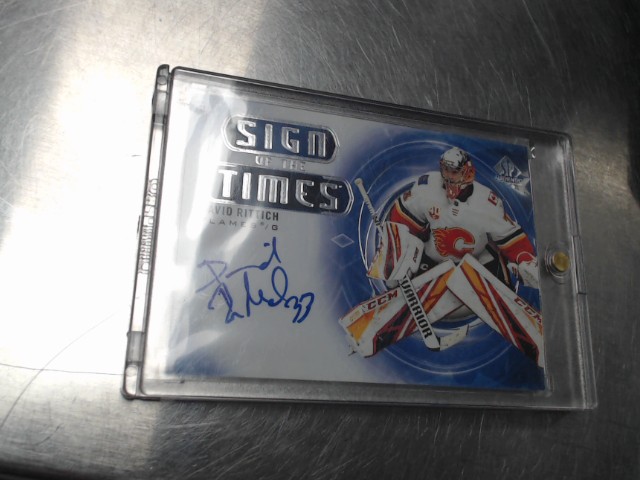 Carte david rittich calgary flames sign�