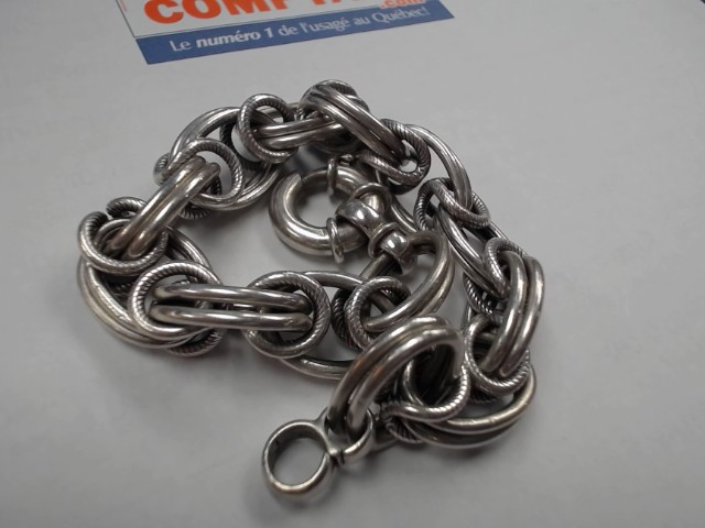 Bracelet en argent avec gros links