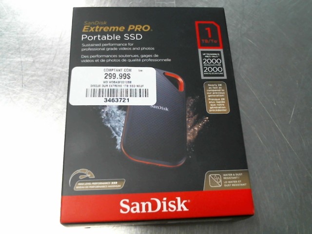 Disque externe sandisk 1tb ssd neuf