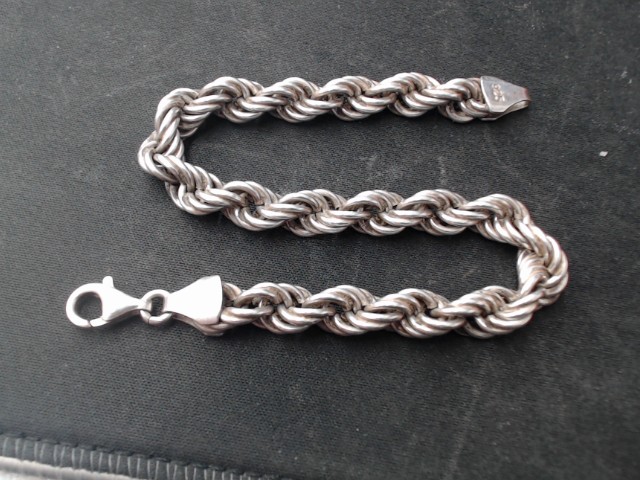 Sterling silver torsade bracelet