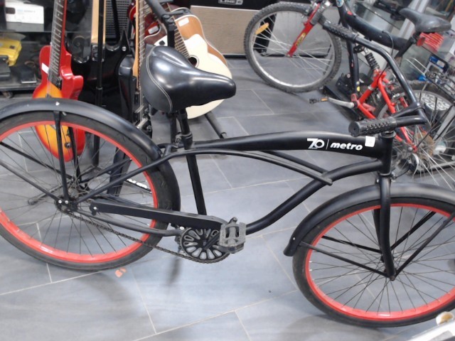 Velo fixie noir retro tirage epicerie