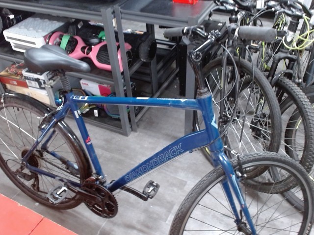 Velo de route bleu xl crevaison avant