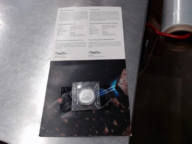 Piece monnaie star trek+fiche auth.