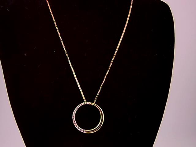  CHAINE EN OR 10KT AVEC PENDENTIF