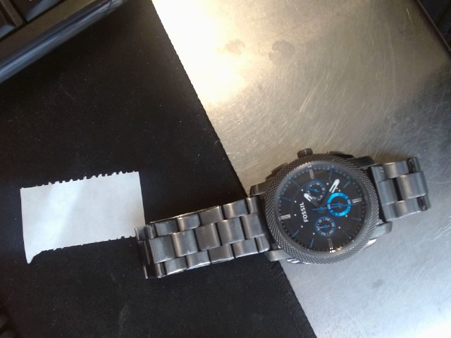 Gray whatch with black dial