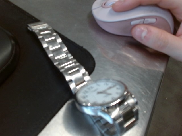 Gray watch with white dial