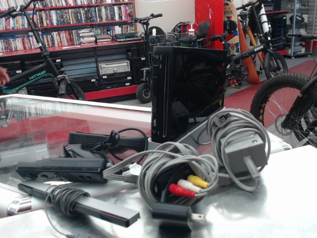 Nintendo wii noire av man et fils