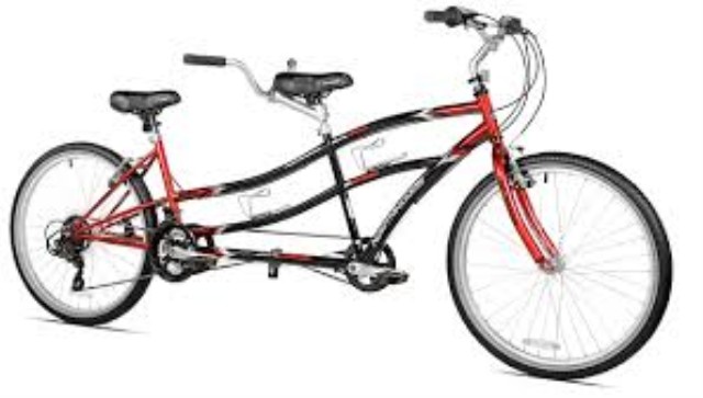 Velo tandem rouge 21 vitesses