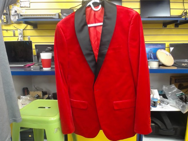 Vizoni red suede blazer