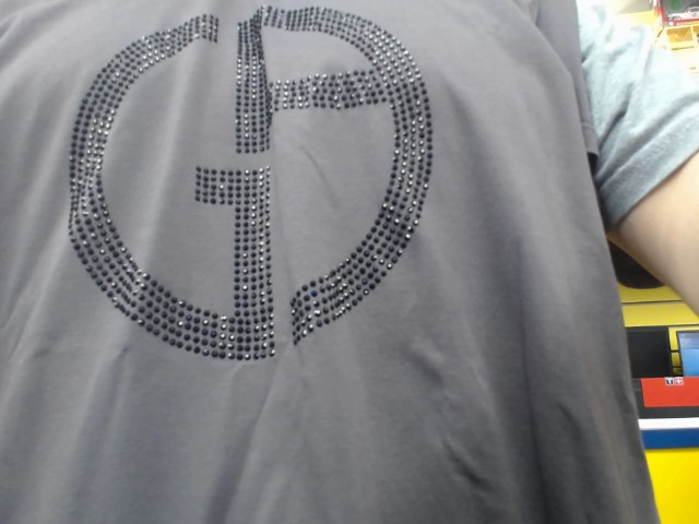 T shirt grise avec logo armani en noir