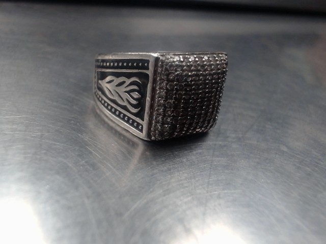 Bague silver chevaliere pierre fleur