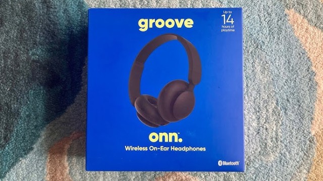 Onn wireless on-ear headphones, black