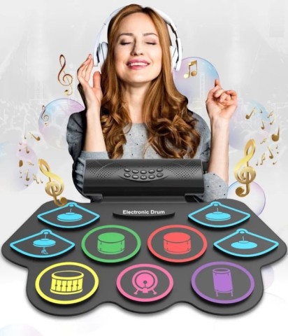 Flexible silicon electronic drum