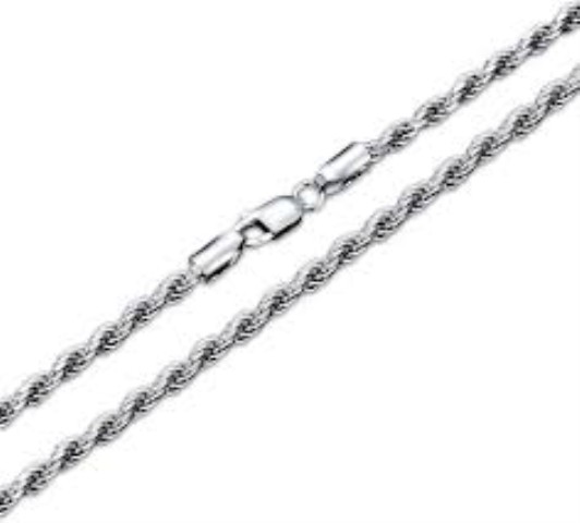 Rope chain argent