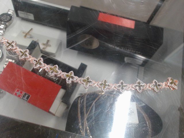 Bracelett or jaune clover rose gold