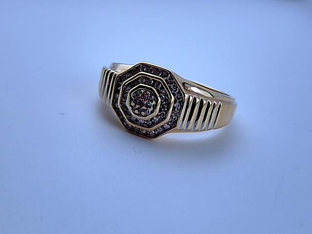 BAGUE EN OR 10KT AVEC DIAMANTS