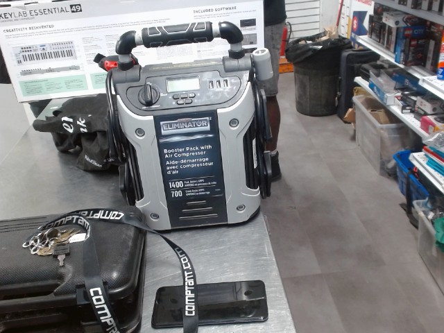 Booster pack with air compresor