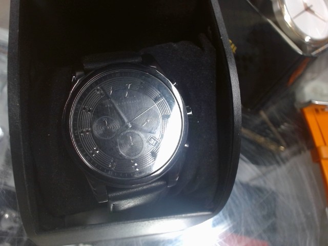 Armani exchange watch leather strap +box