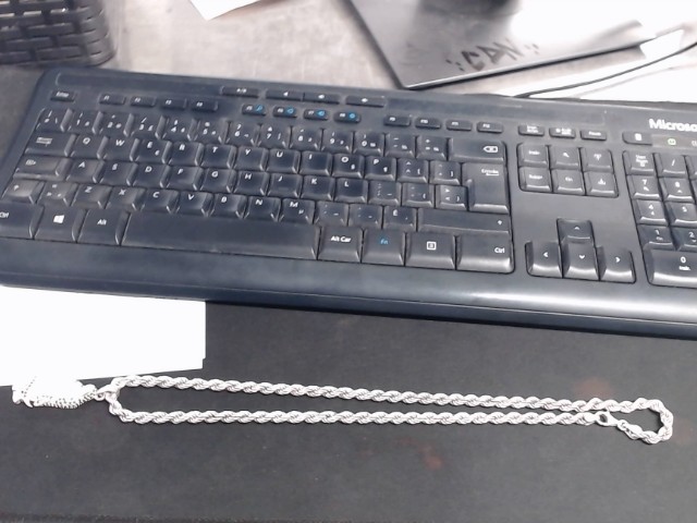 Chaine en argent+ pendant marie 35g