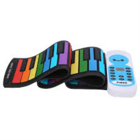 Roll-up piano multicolor new