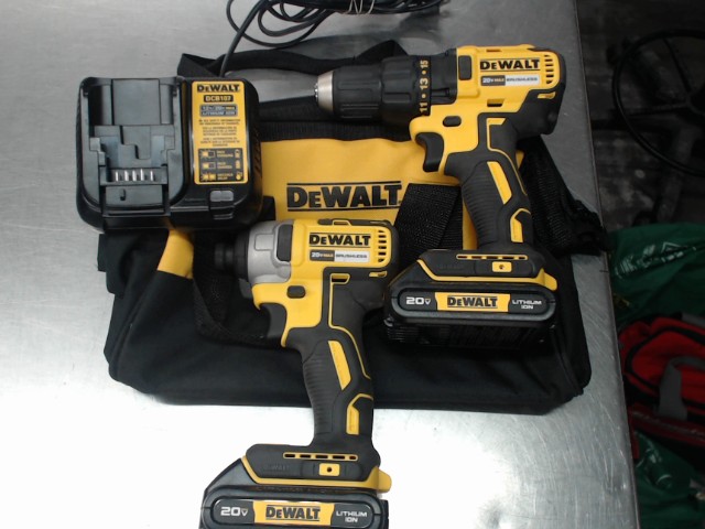 Kit dewalt impact/drill/2batt/charg