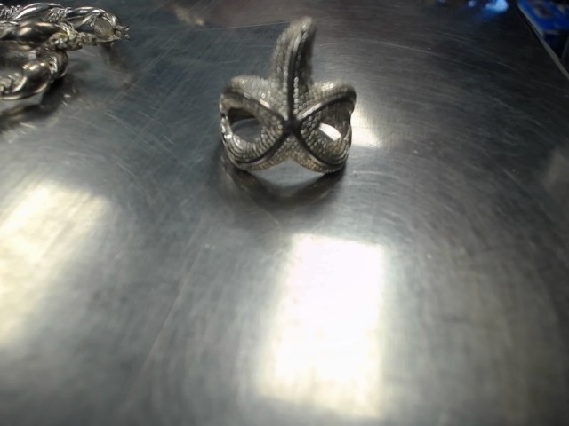 Bague en argent etoile de mer